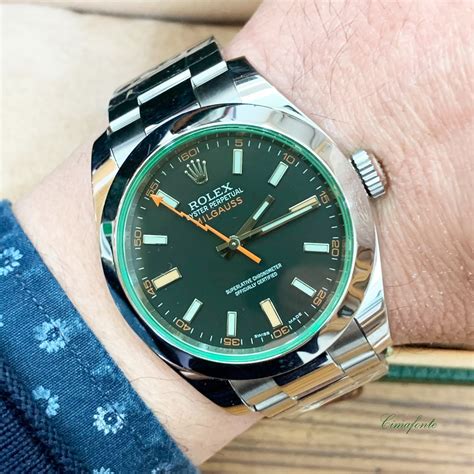 rolex milgauss ghiera verde usato cappagli pisa|Rolex Milgauss 40MM IN ACCIAIO VETRO VERDE REF..